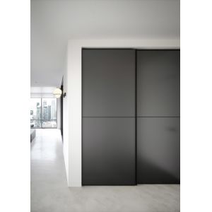 Custom Modern Grey Wardrobe Bespoke PET Closet with Shoe Rack