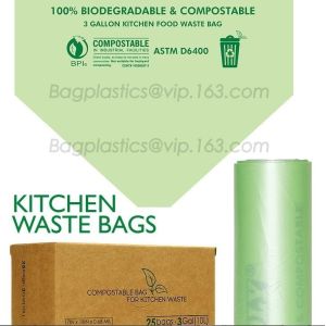 biodegradable and compostable shopping checkout bag, recycled plastic shopping garbage bag on roll, biodegradable food