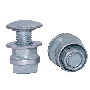 China Highway Guardrail Galvanized Steel Bolt And Nut And Washer For Q235 Q345 Crowd Control Stanchion on sale