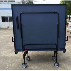 9FT Folding Indoor Table Tennis Table MDF Ping Pong Table Metal Accessories Rack
