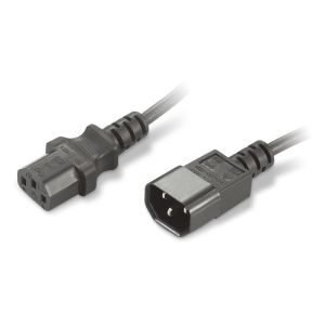 250V Standard IEC C13 to C14 Computer Power Cord Extension Black SJT SJTW SJOOW