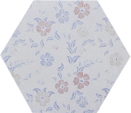 Flowers Design Hexagon Ceramic Tiles Wall Tile Neatly Structured High Density