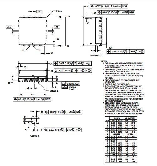 Integrated Circuit Chip HCMOS Microcontroller Unit MC68HC908AS60CFU MOTOROLA