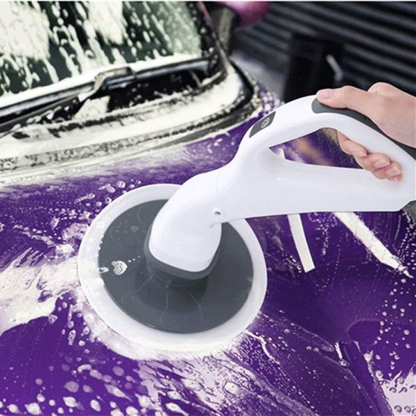 Rechargeable Cordless Electric Spin Scrubber With 4 Replaceable Brush Heads