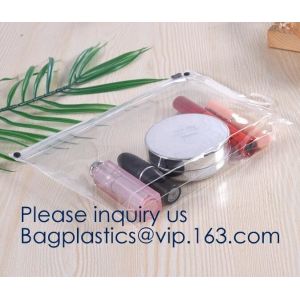 Custom Logo Zip Lock Transparent PVC EVA Cosmetic Bag,Reusable EVA swimwear bag