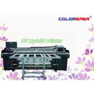 Cheap 1.8m Size Fully Automated UV Printing Machine Flatbed And Roll To Roll UV Hybrid Printer for sale