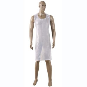 China 10 Pcs / Bag Beauty Salon Disposable White Plastic Aprons on sale
