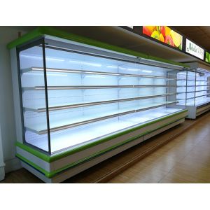 R404a Multideck Open Chiller For Beverage Drinks / Chilled Display Cabinet