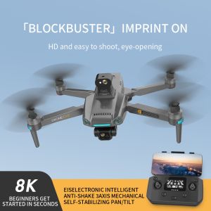 3km Range S808 Drone With 8k Camera 5g Wifi 3 Axis Eis Gps Long Distance 3km