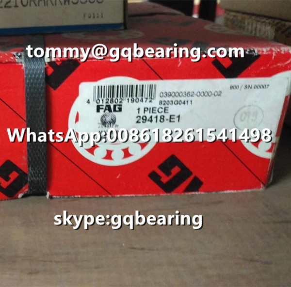 Germany Origin Gcr15 Material FAG 29418-E1 29418-E1-XL Thrust Spherical Roller