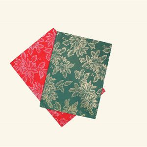 Cheap 100% polyester jacquard placemat with gold thread -X‘mas design for sale