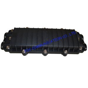 Cheap Horizontal Type Aerial Fiber Optic Splice Closure For FTTX , 2 Input Port + 2 Output Ports for sale