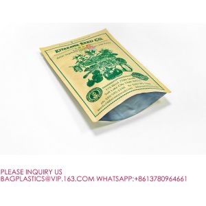Custom Printed Logo Biodegradable Edible Packaging Smell Proof Resealable Stand