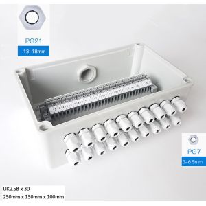 Electrical Enclosure Project Case Junction Box 250*150*200mm UK2.5B Terminal
