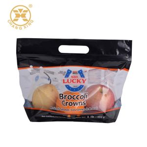 12oz Resealable Packing Bags For Vegetables CPP Clear Plastic Stand Up Pouches
