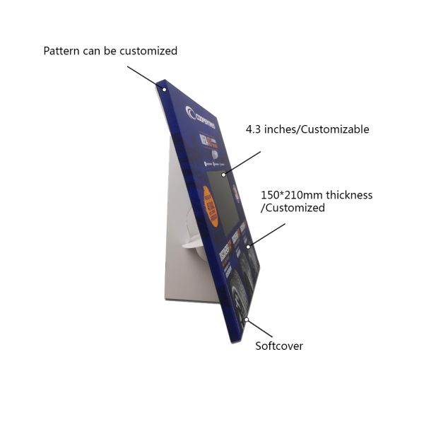 4.3inch LCD Video Brochure Card , Video In Print Brochure 150×210mm Size