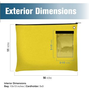 Canvas Interoffice Mailer, 14 oz. | 14W x 11H | Transit Bag | Large Zipper Bag