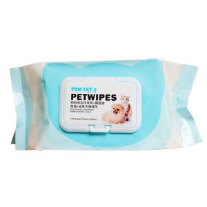 Pet Grooming Tools 100pcs Hypoallergenic Pet Wet Tissue Tear Cleaning For Dog