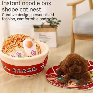 Closed Ramen Cup Type Cat Bed Nest Cute Pet Dog Bed