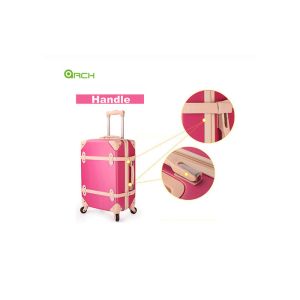 Double Spinner ABS Hard Shell Cabin Case Pink With Binding Belts