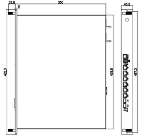 NSP-1961-2F Network Firewall Hardware 1U 6LAN IPC 6 Intel Giga LAN Optional 2