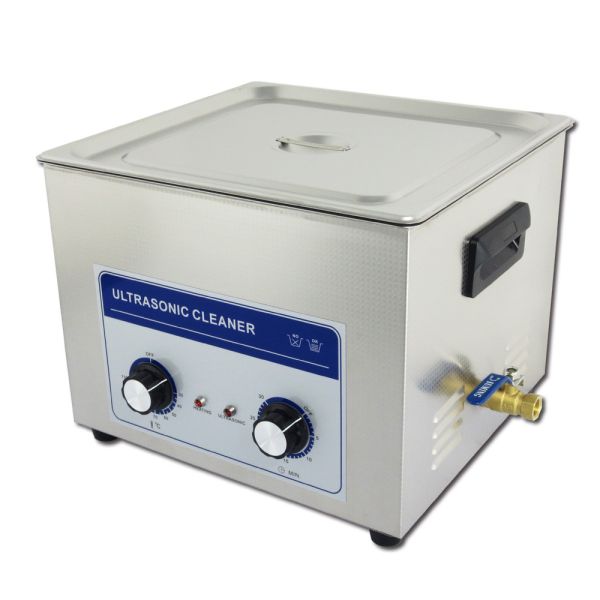 Quality 40khz 15L Benchtop Ultrasonic Cleaner With Manual Knobs , Adjustable Timer wholesale