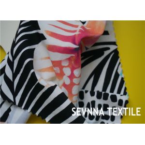 Print Sublimation Printed Polyester Fabric , Interlock Knitting Brushed Poly