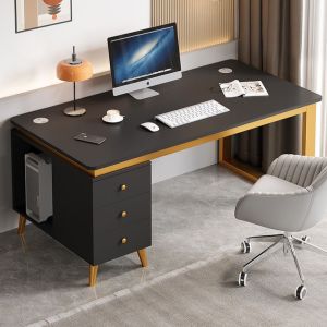 Simple Office Desk Cabinet Integrated Desktop Computer Table With Main Unit