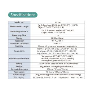 Contactless Infrared Forehead Thermometer Multi Function For Hospital