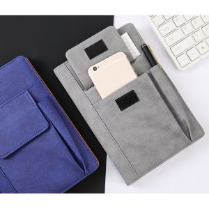 Printed Style Custom A5 Pu Leather Office Journal with Pen Holder and Phone