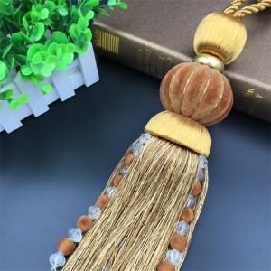 Fashion custom long tassel fringe trimming for curtain attractive tieback