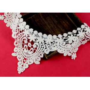 China Emrbroidered Cotton Collar Applique With Retro Guipure Lace Pattern Custom on sale