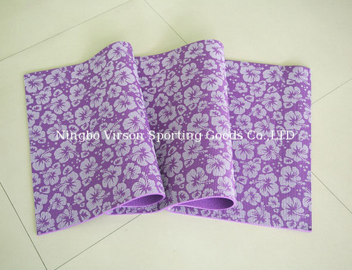 solid color printed yoga mats with customized patten