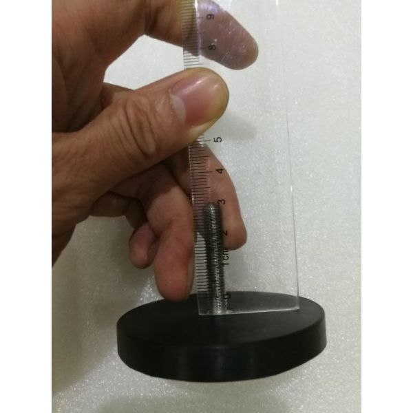 Pull Force 28kg Rubber Coated Neodymium Pot Magnets w/Threaded Center Hole For Magnetic Lamps