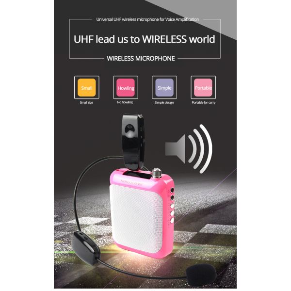 Quality UHF Wireless Headset Microphone Megaphone with 3.5mm to 6.5mm Convertor Plug, Transmitter and Receiver wholesale