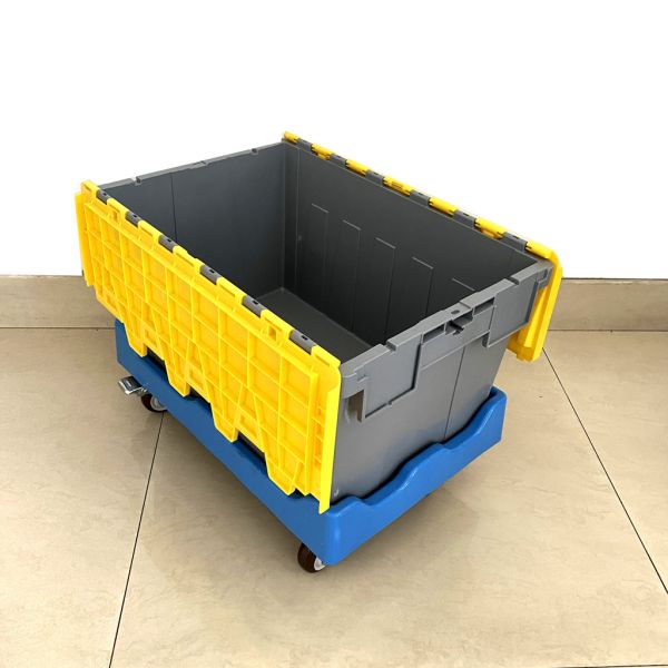Quality Convenient PP Plastic Storage Bin Container with Hinged Lid and Stackable Design wholesale