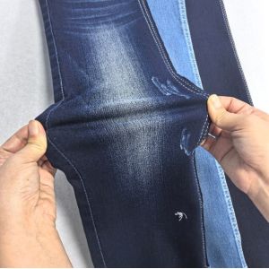 Cheap 305GSM Hight Stretch Satin Denim Fabric with YARN DYED Pattern for sale