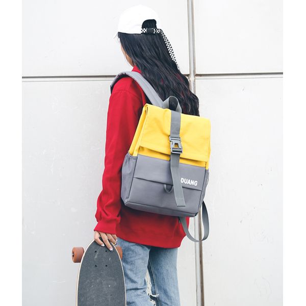 Joker fashion bag Korean version of the original simple high school students contrast color bag