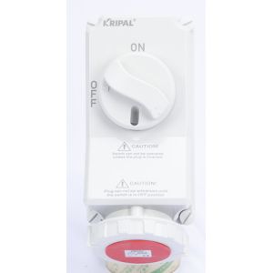 IP67 32A 5P 380V Waterproof Interlock Switch Socket CE Certificated