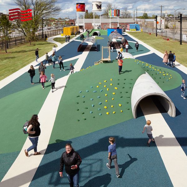 SCULPTURE of Outdoor Children's Playground Construction and Park Amusement