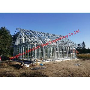 Galvanized H - Beam Steel Structure Framing Systems For Workshop Or Villa House