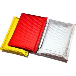 Biodegradable Compostable Shipping Packaging Holographic Metallic Poly Bubble
