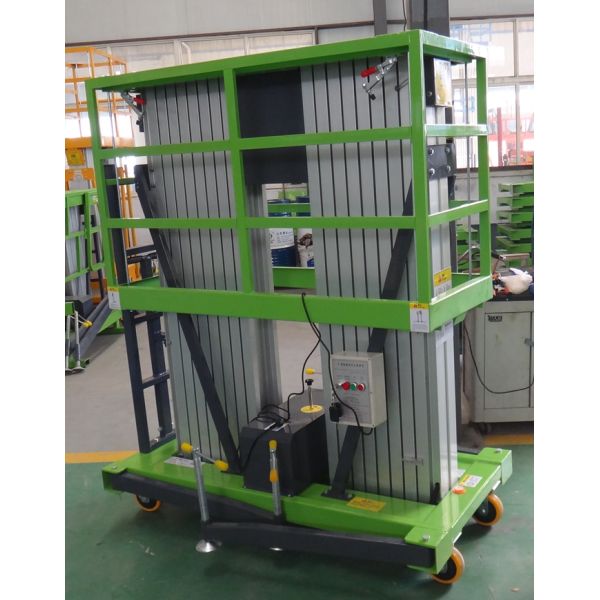 200kg Capacity Double Mast Hydraulic Aluminum Lift with 10m Platform Height