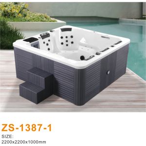 Modern Design Acrylic Freestanding Hydromassage Bathtub With Integrated LED