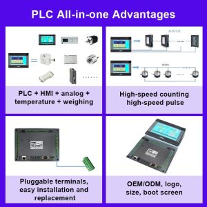 Coolmay 4.3 Inch HMI PLC All In One RS232 RS485 support Modbus RTU protocal