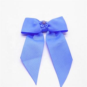 Handmade Decorative Ribbon Bow 100% Polyester Material Green / Blue Color