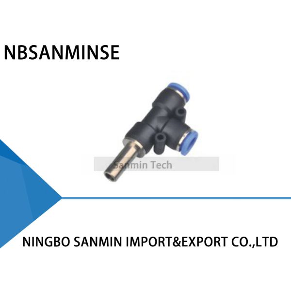 PDJ Pneumatic Hose Connector Branch Run Tee Push In One-Touch Air Quick Fittings