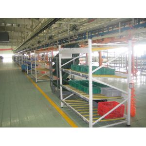 Powder Coated Galvanized Carton Flow Rack Heavy Duty With Rollers