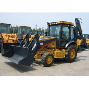 0.8 - 1.2m3 Bucket Capacity Tractor Backhoe Loader , Deutz Diesel Engine