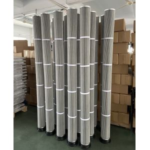 Anti Static Polyester Pleated Filter Cartridge For Dust Collectors Replace